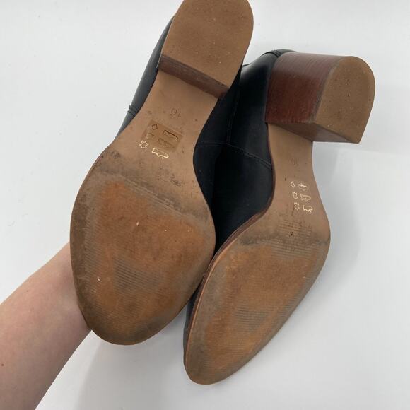 Madewell Black Leather Regan Boot Pull On Boots 10 - Picture 5 of 5